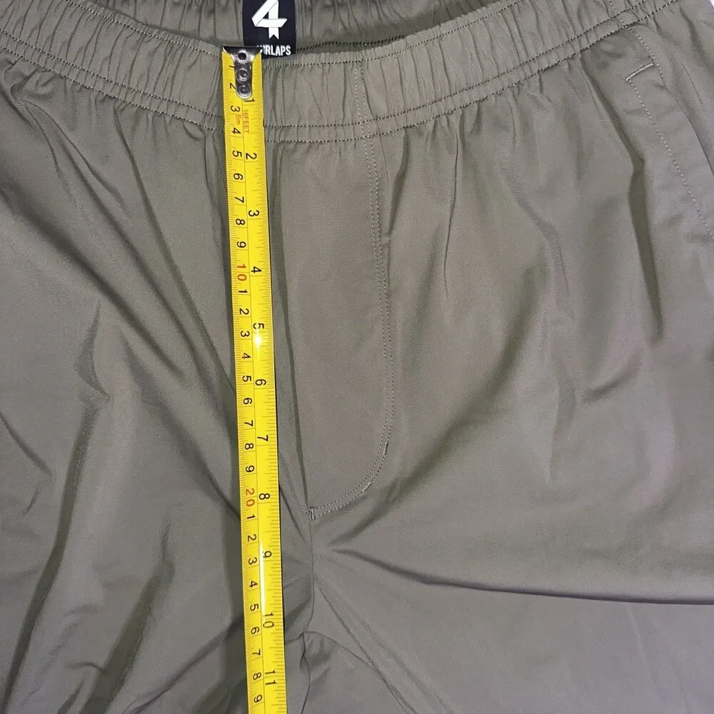 Fourlaps Pants Mens Medium Performance Athletic Jogger Zip Pockets Polyester